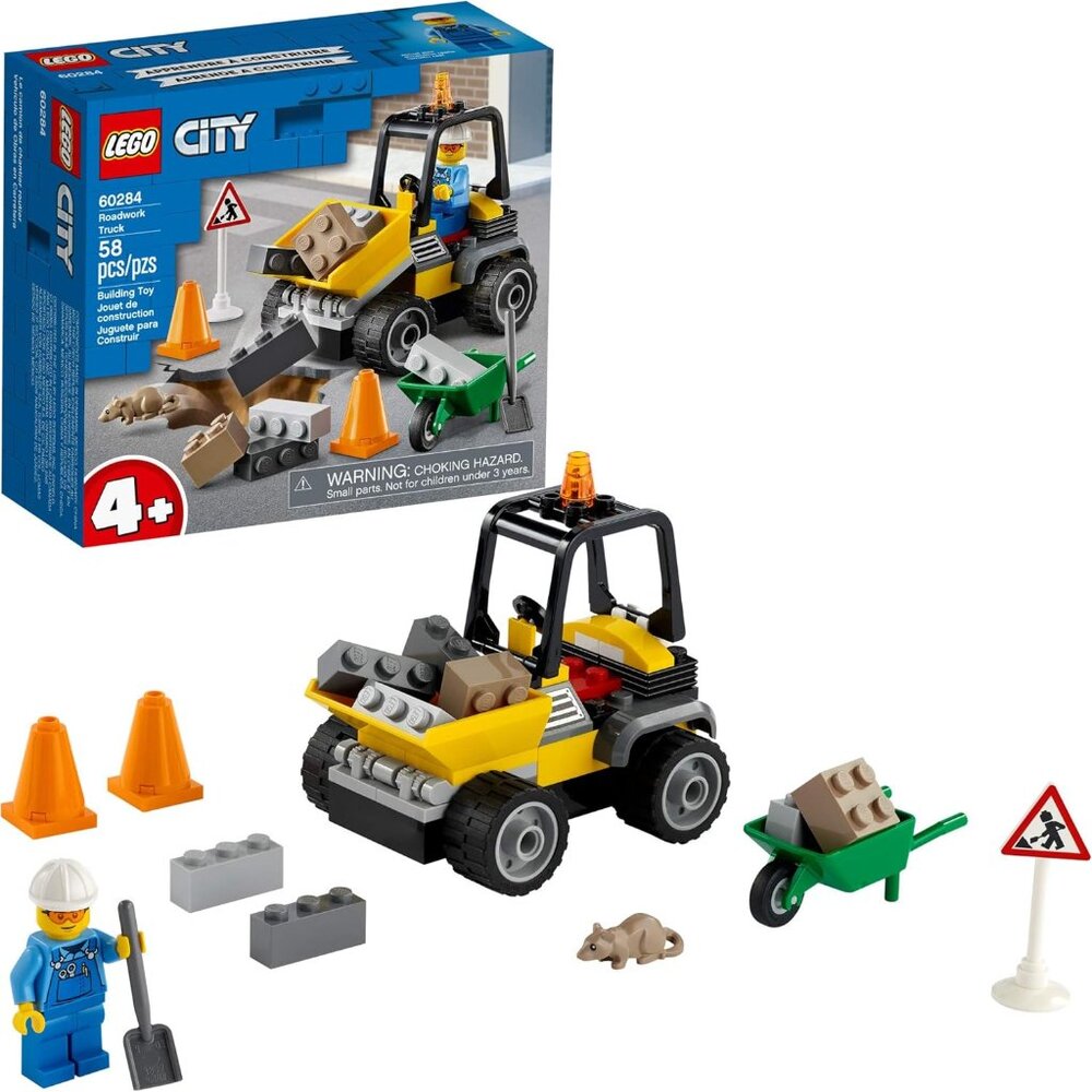 Lego City Roadwork Truck 60284 Toy Building Kit  Brand New